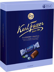 Продуктови Категории Шоколади Karl Fazer боровинки обвити с шоколад 34 бр.